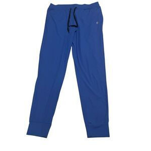 Born Primitive Mens L Blue Jogger Pants Athletic Drawstring Cuffed Ankle Tapered